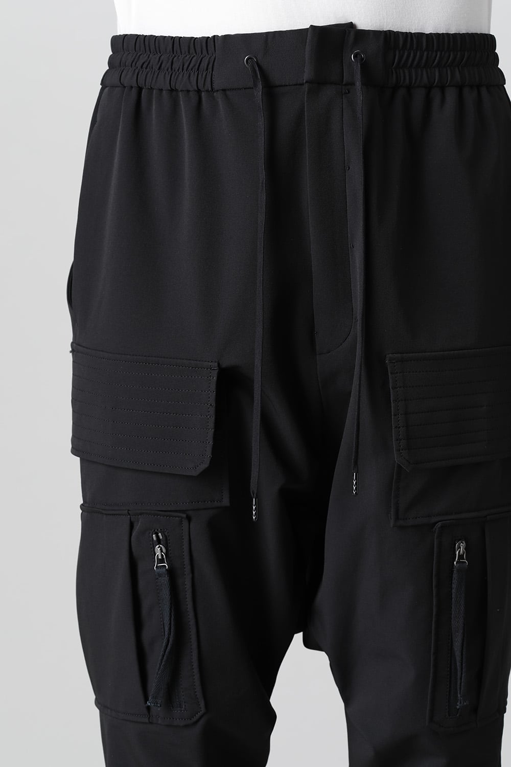 Cargo drop crotch pants stretch dryskin