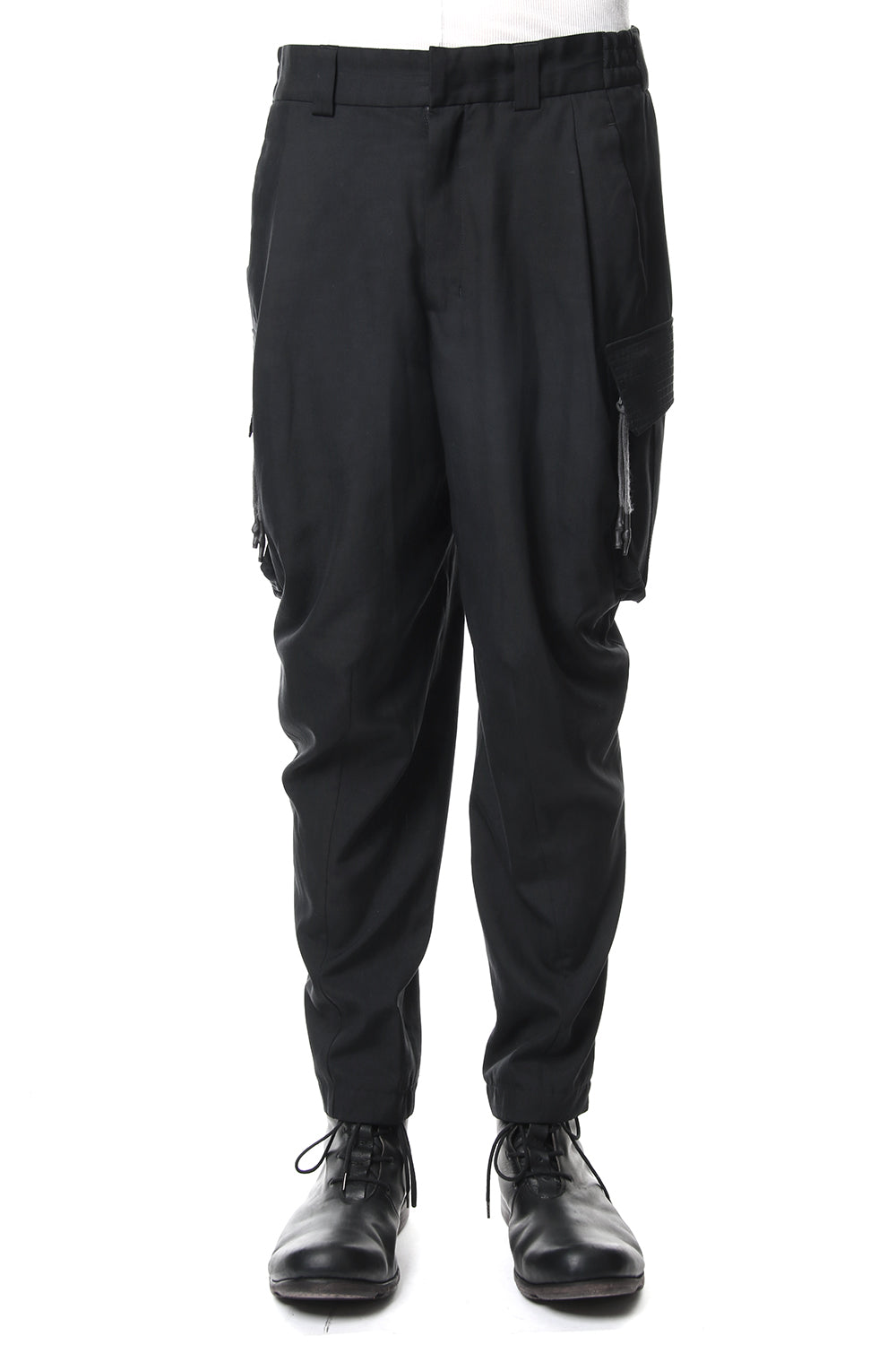 クロップド パンツ ハイ デンシティ シルク