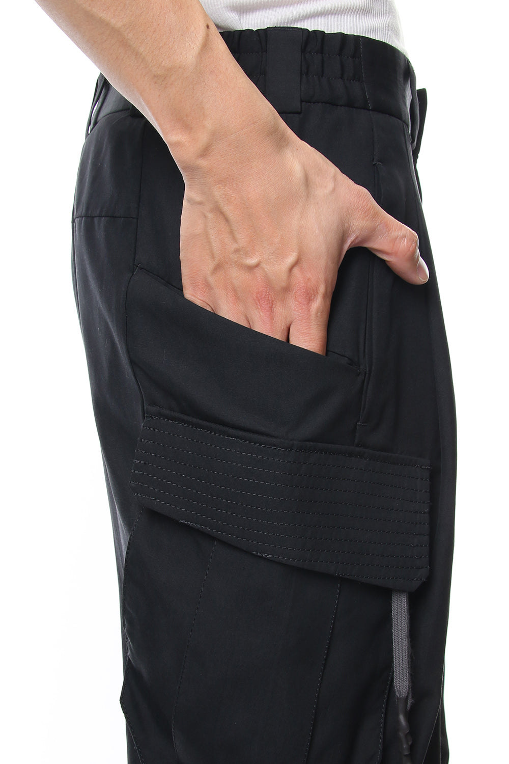 クロップド パンツ ハイ デンシティ シルク