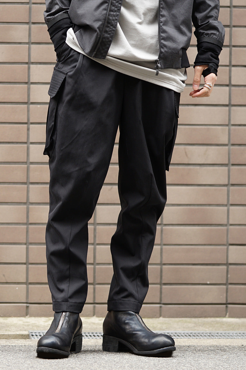 クロップド パンツ ハイ デンシティ シルク