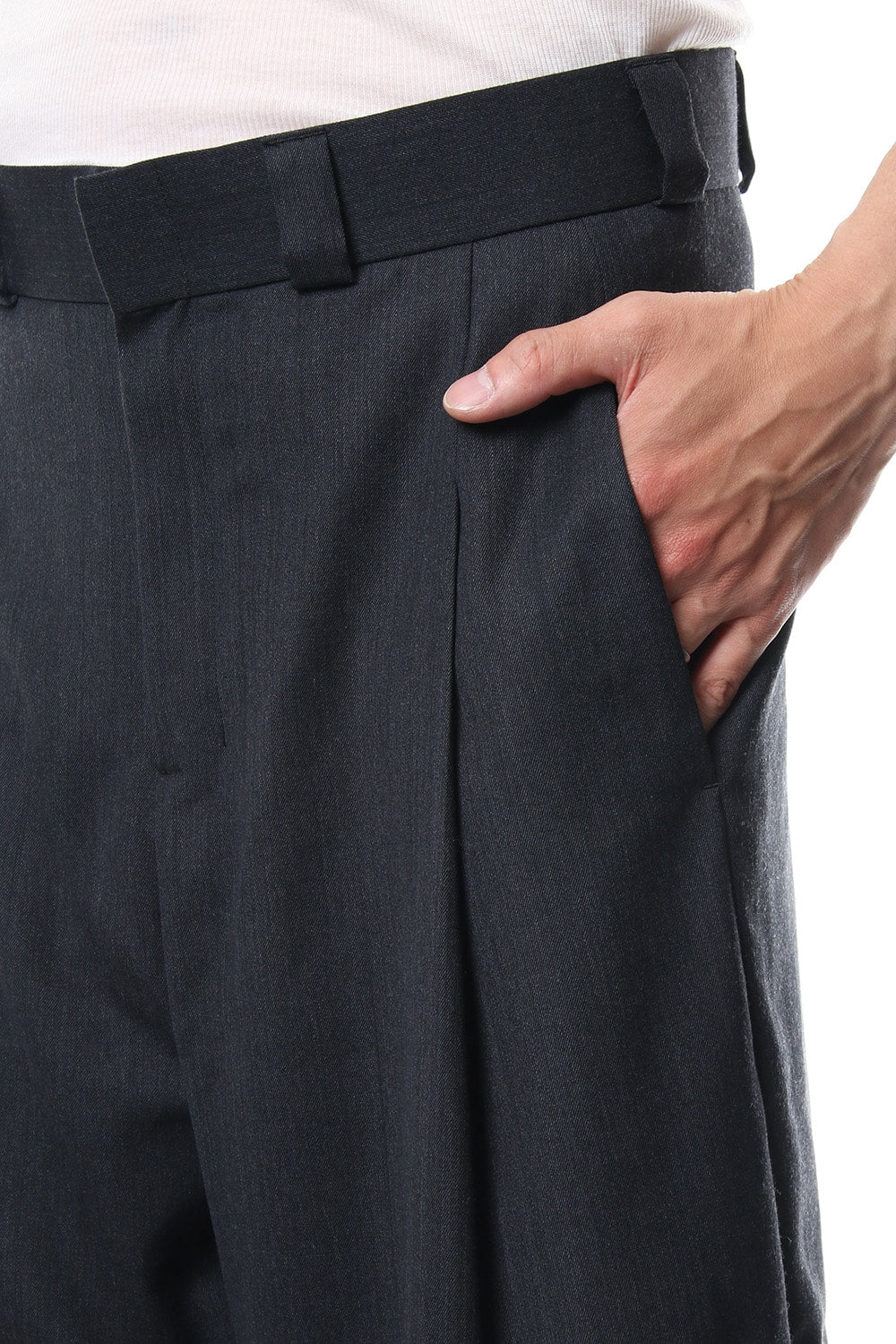 Cropped Pants Wool Gabardine