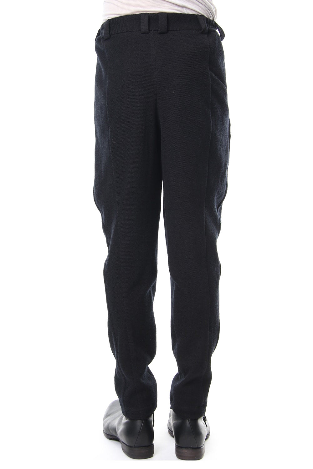 Relax Pants Wool / Cotton Raschel Knit Blue Black