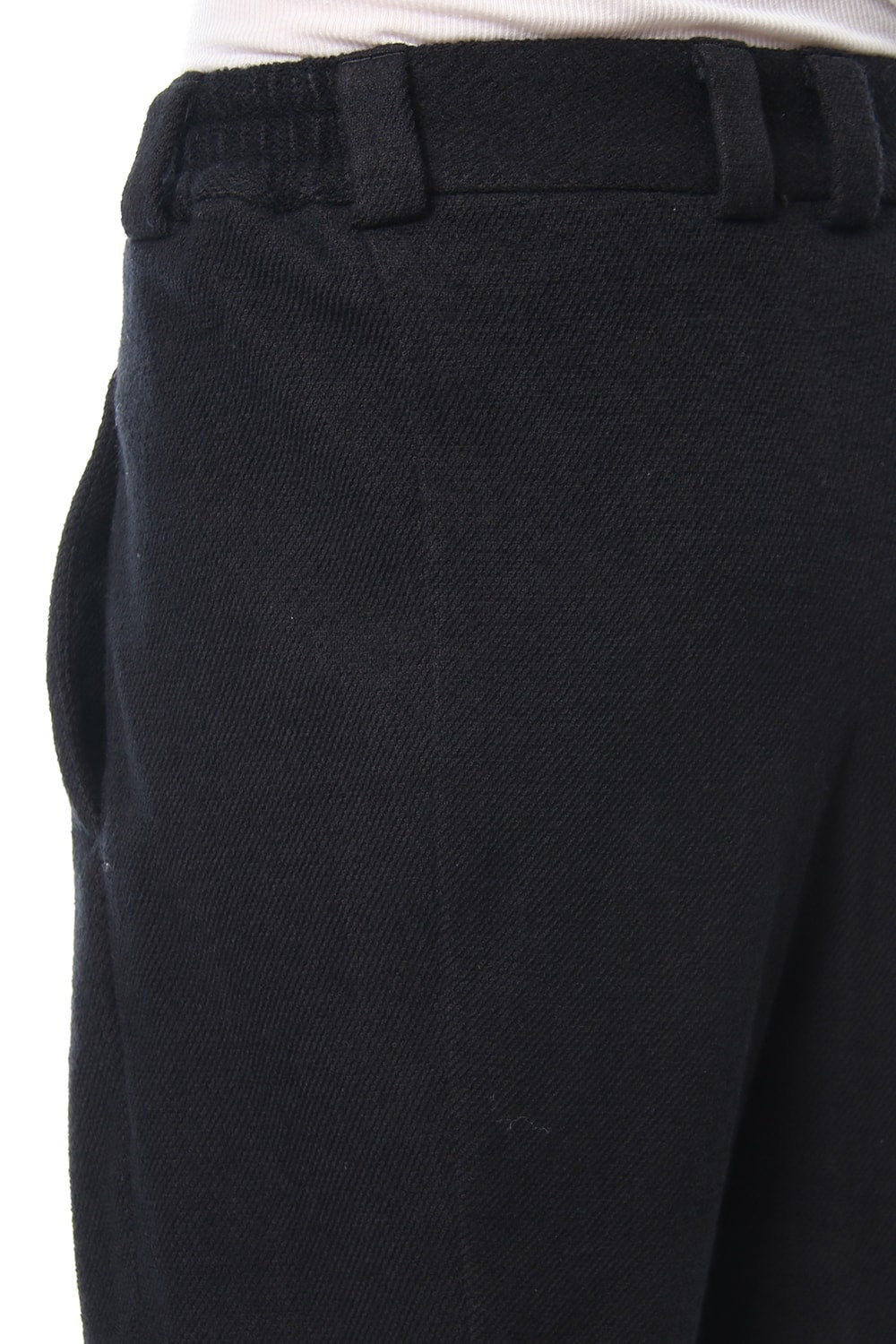 Relax Pants Wool / Cotton Raschel Knit Blue Black