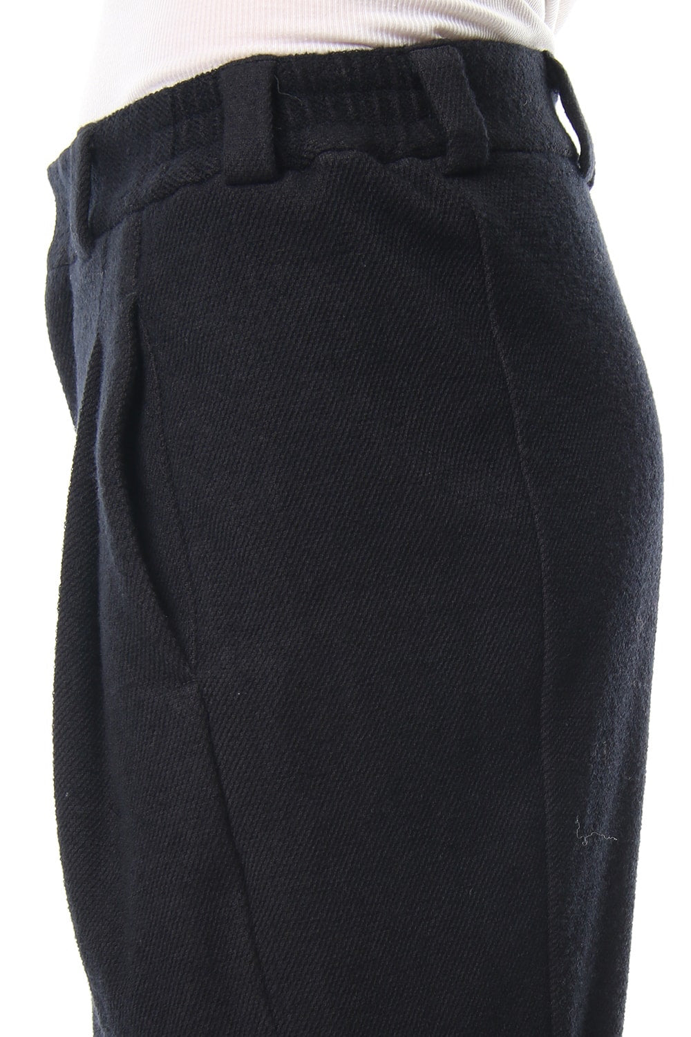 Relax Pants Wool / Cotton Raschel Knit Blue Black
