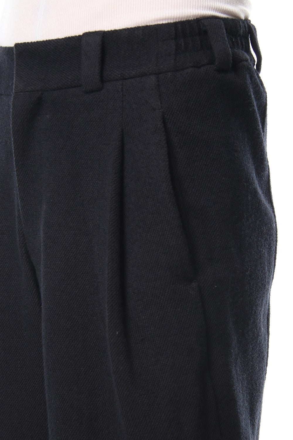 Relax Pants Wool / Cotton Raschel Knit Blue Black