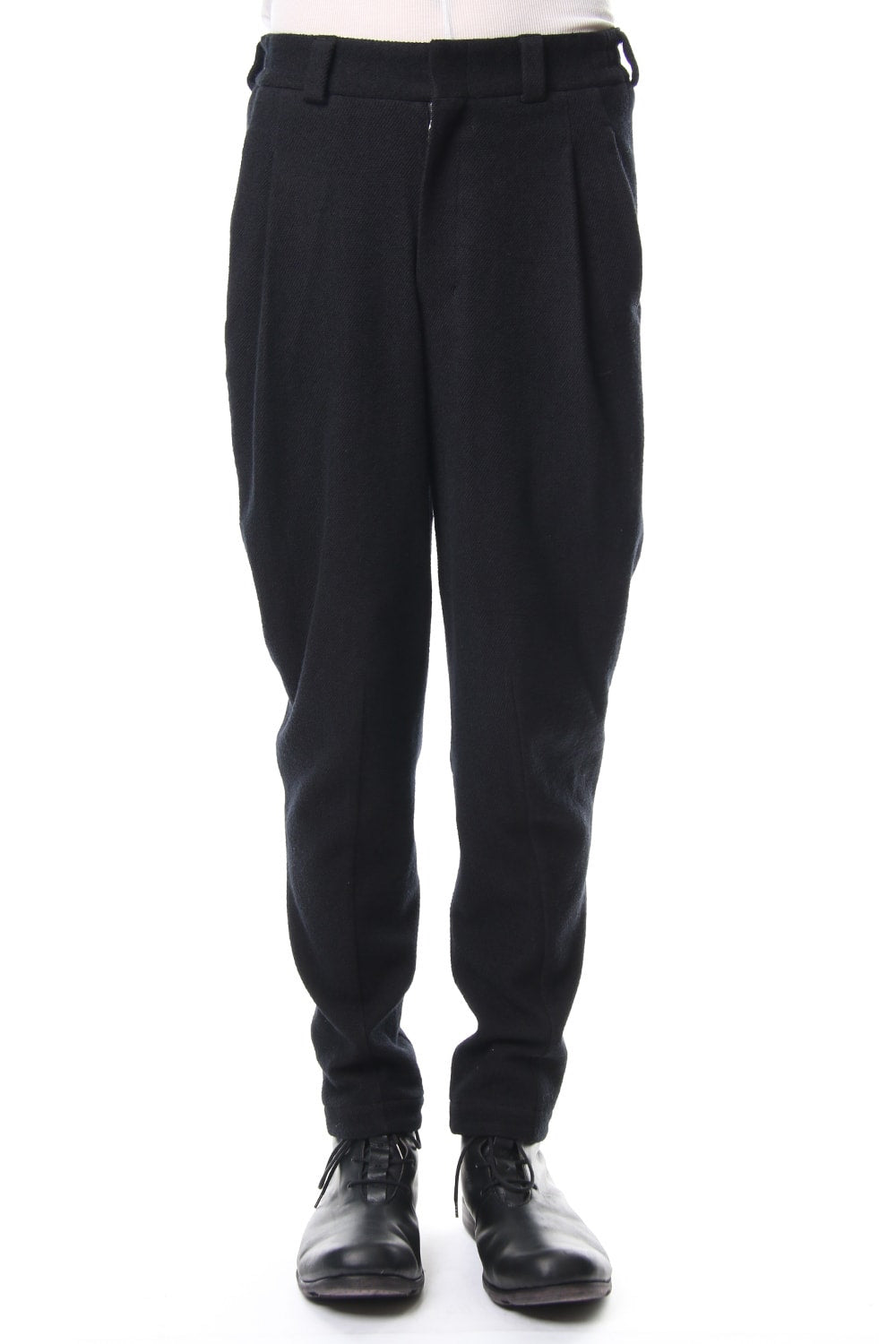 Relax Pants Wool / Cotton Raschel Knit Blue Black