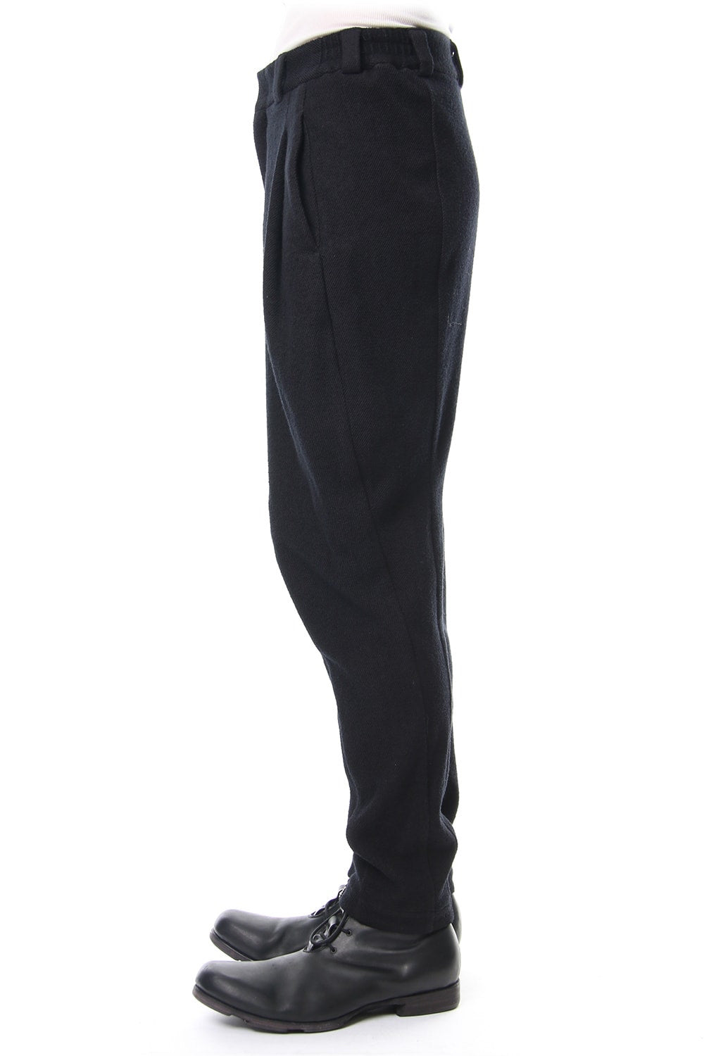 Relax Pants Wool / Cotton Raschel Knit Blue Black