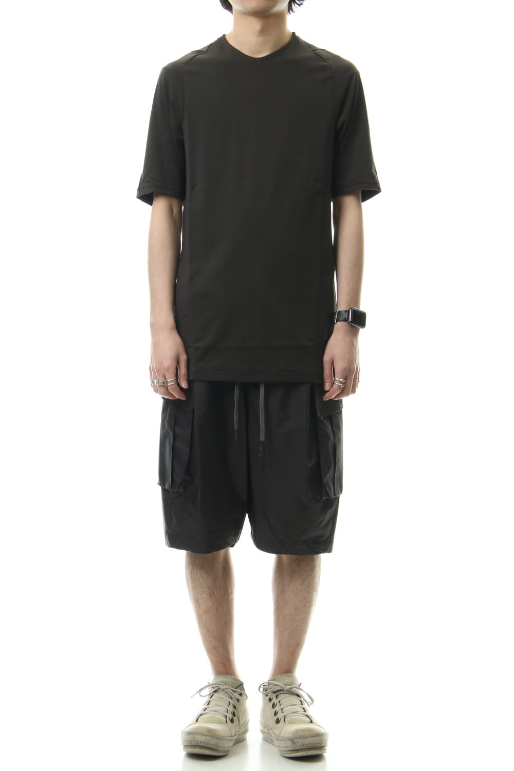 Cargo short pants High density silk - Charcoal