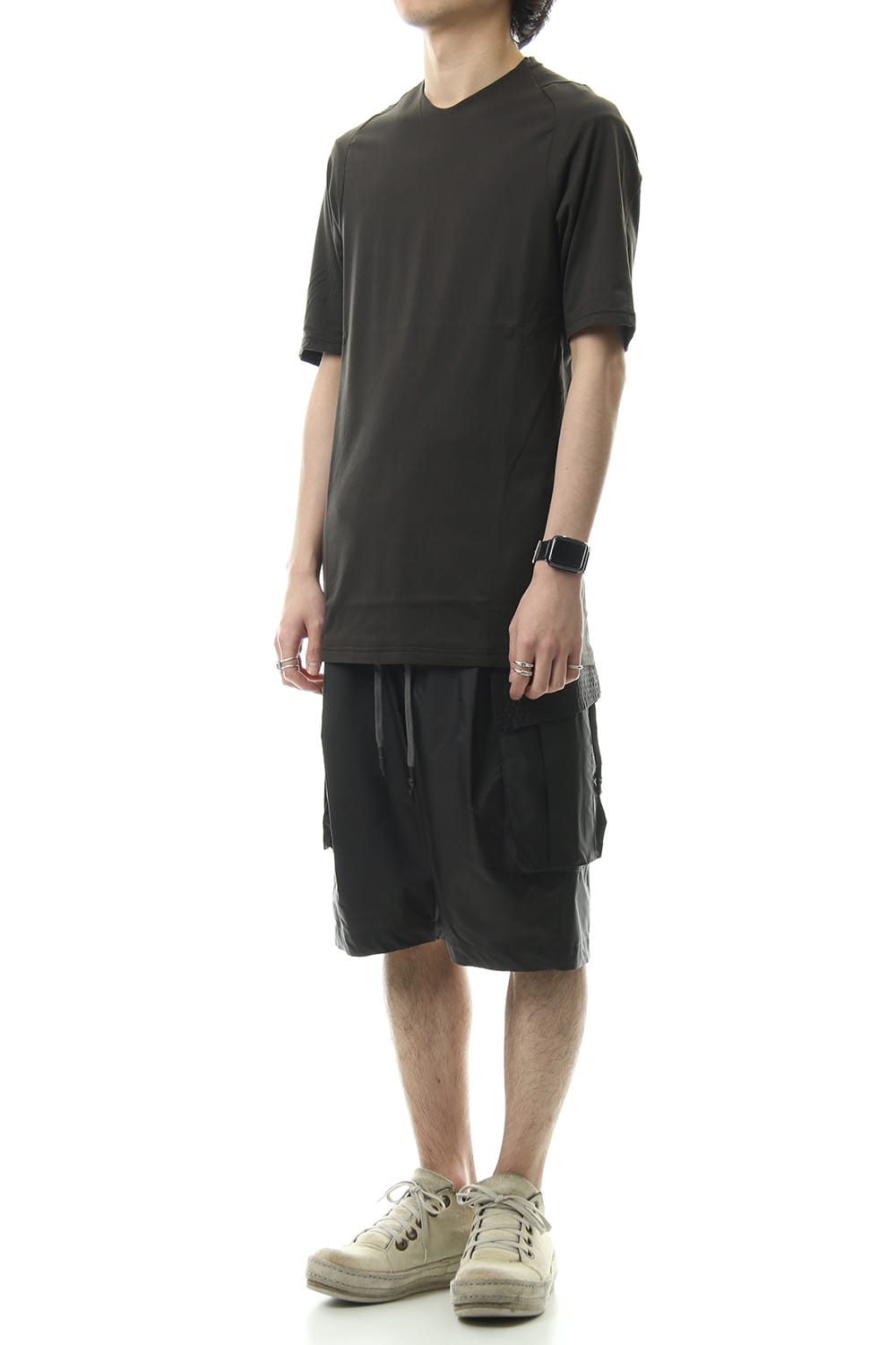 Cargo short pants High density silk - Charcoal