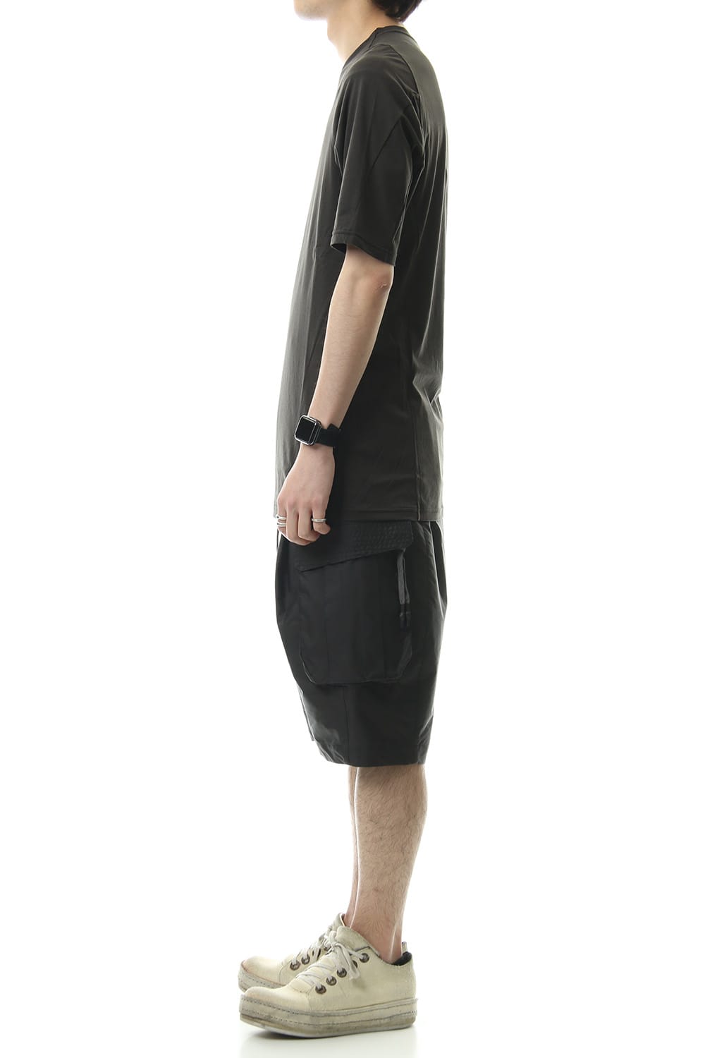 Cargo short pants High density silk - Charcoal