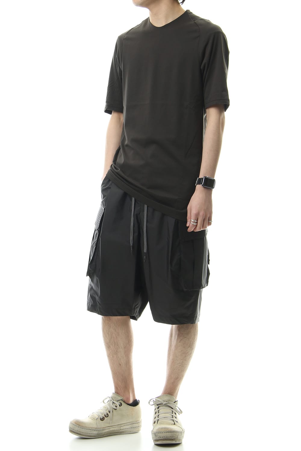 Cargo short pants High density silk - Charcoal