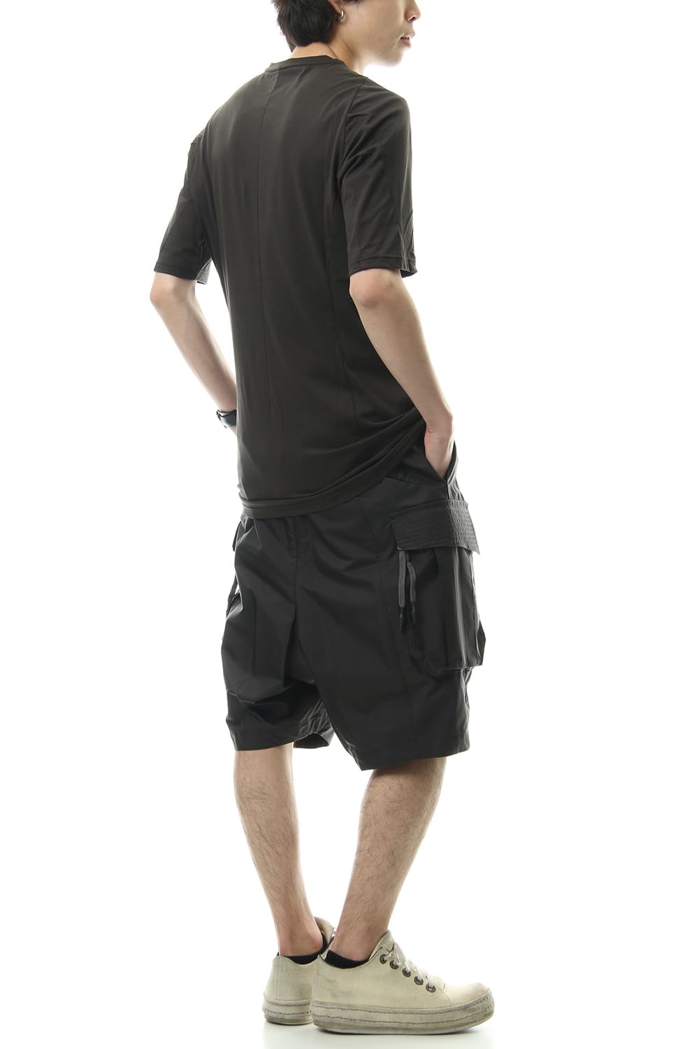 Cargo short pants High density silk - Charcoal