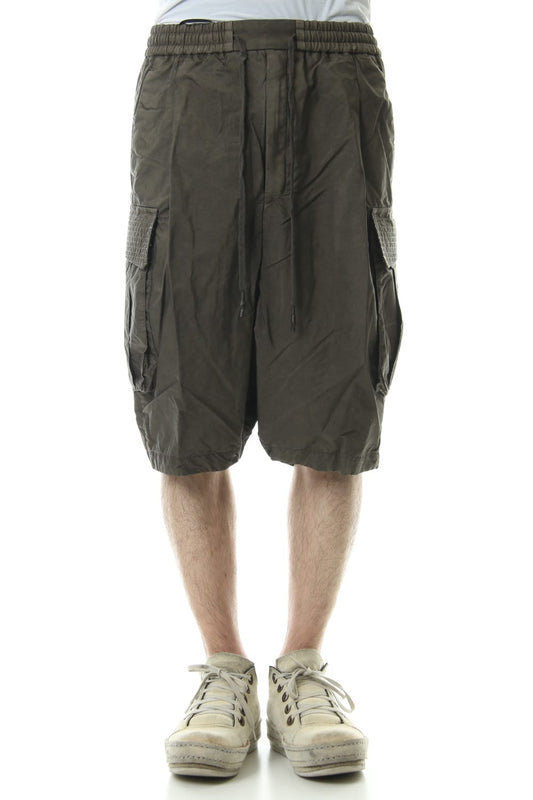 Cargo short pants High density silk - Dirty Beige