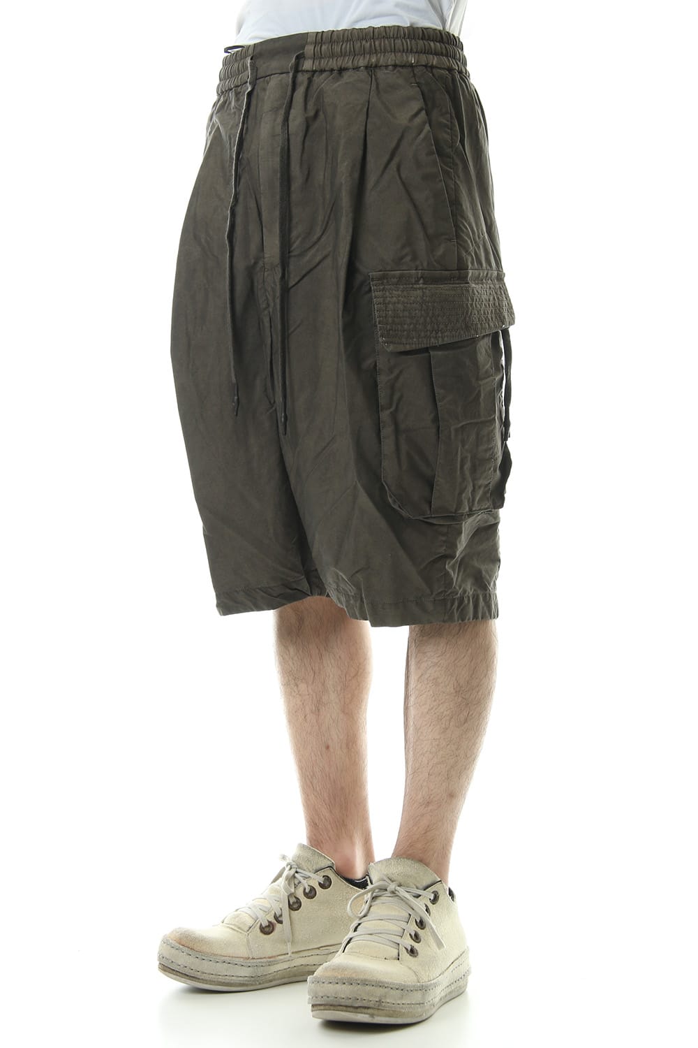 Cargo short pants High density silk - Dirty Beige