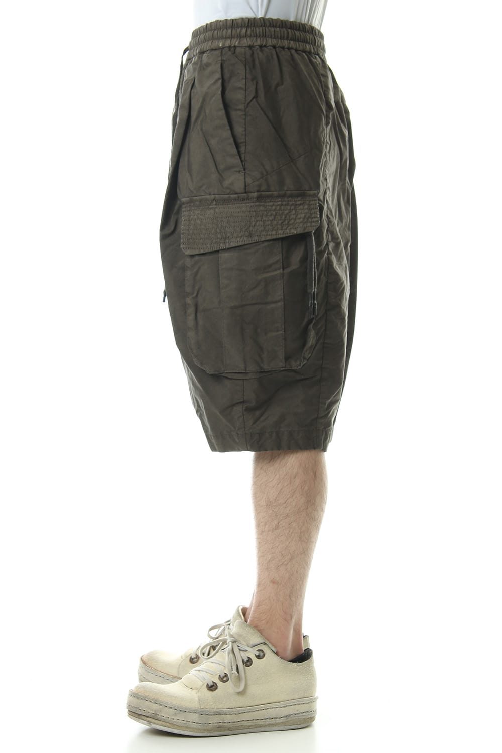 Cargo short pants High density silk - Dirty Beige