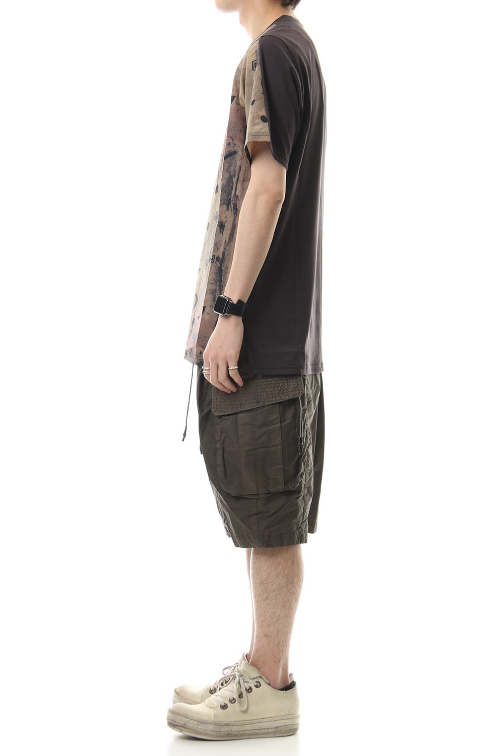 Cargo short pants High density silk - Dirty Beige