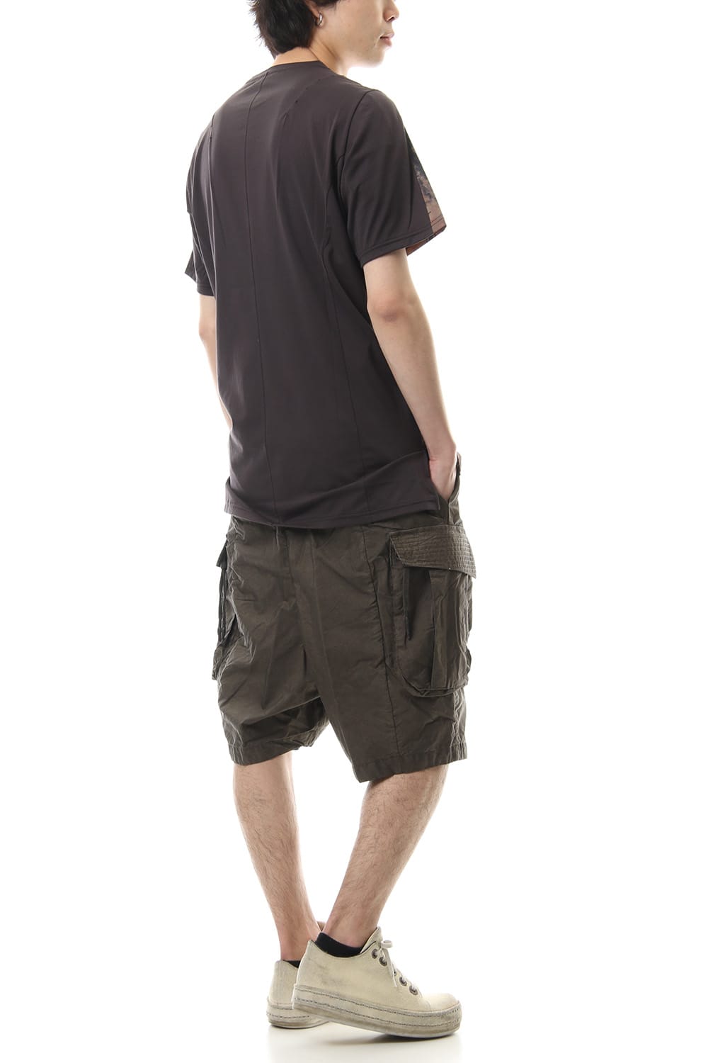 Cargo short pants High density silk - Dirty Beige