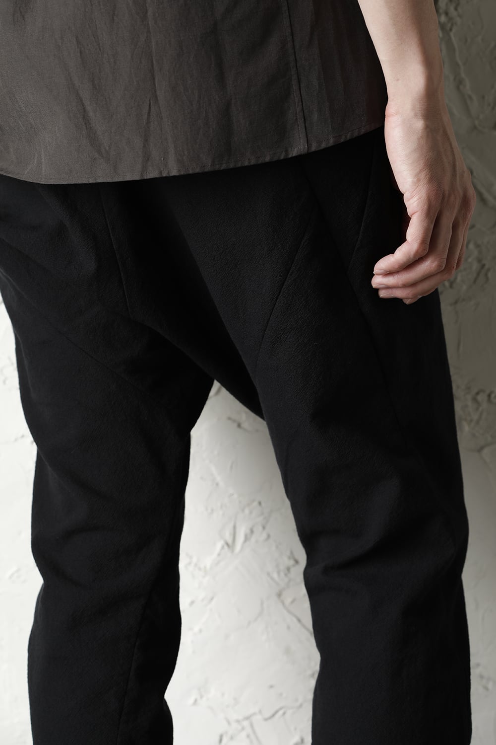 Drop crotch pants cotton / nylon