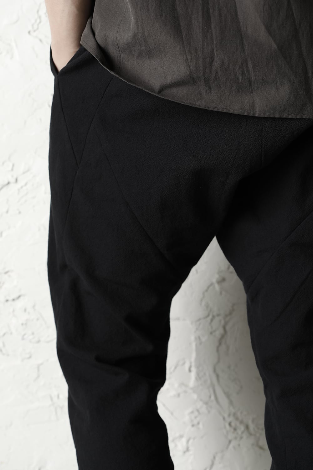 Drop crotch pants cotton / nylon