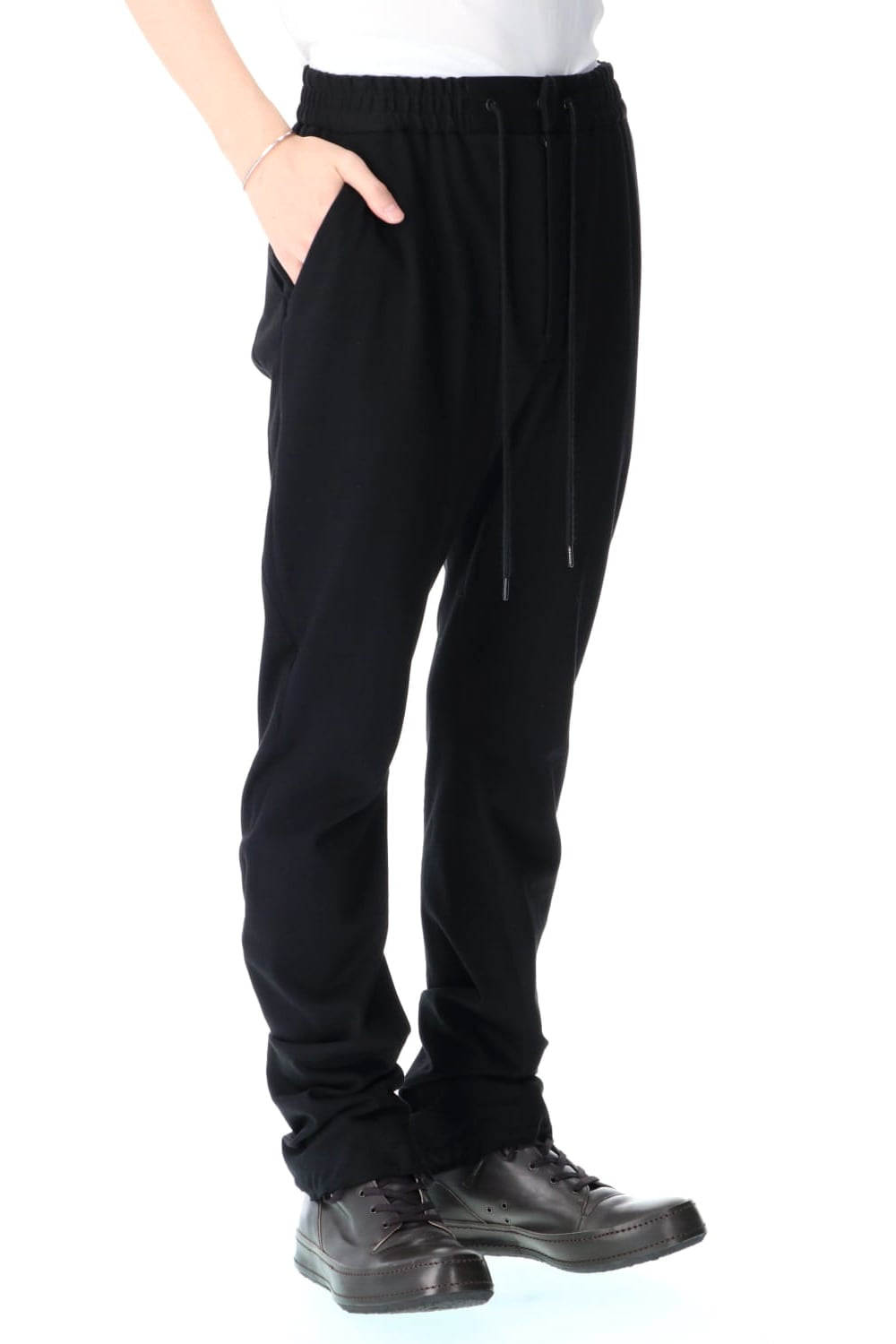 Slim pants medium weight soft jersey Black