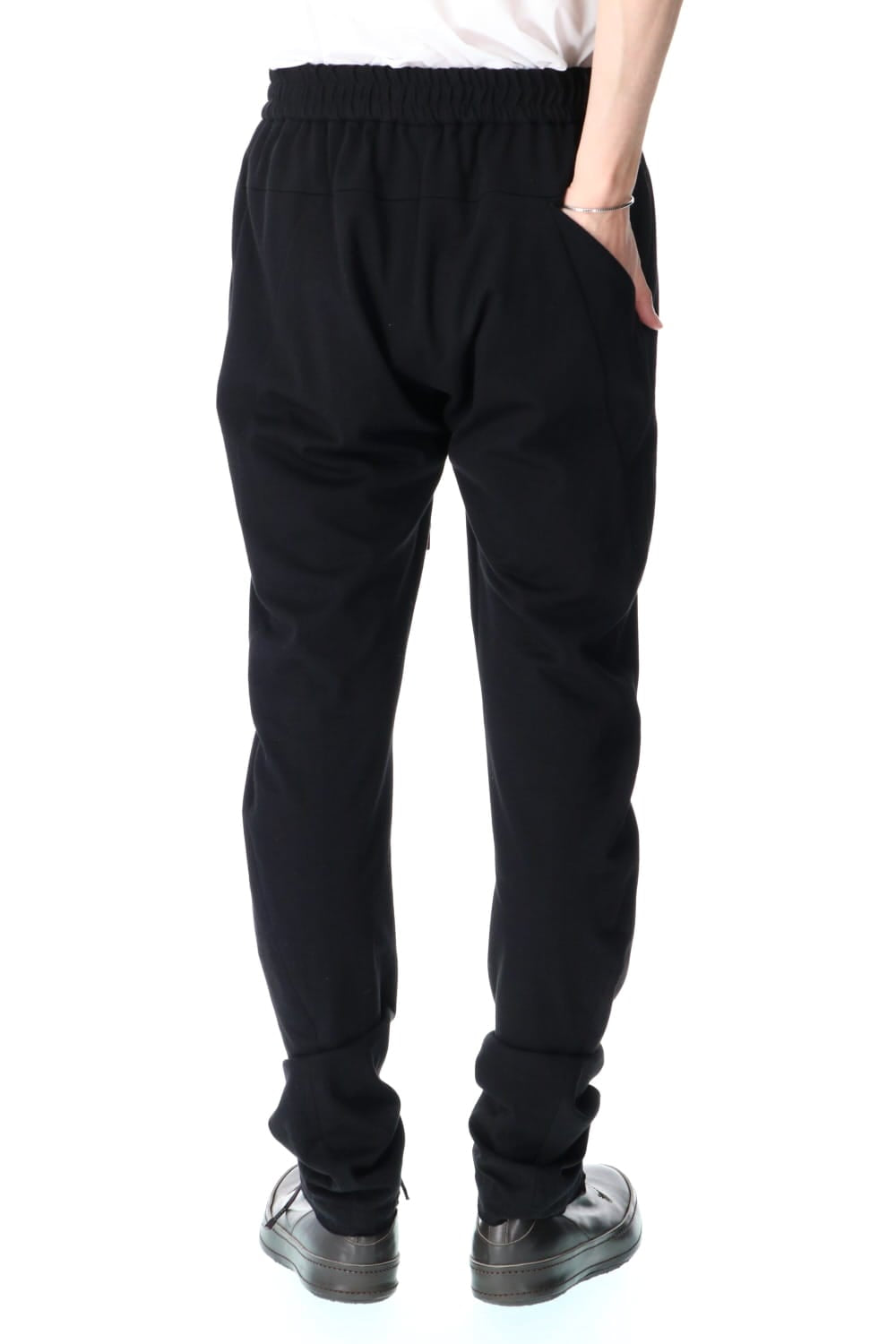 Slim pants medium weight soft jersey Black