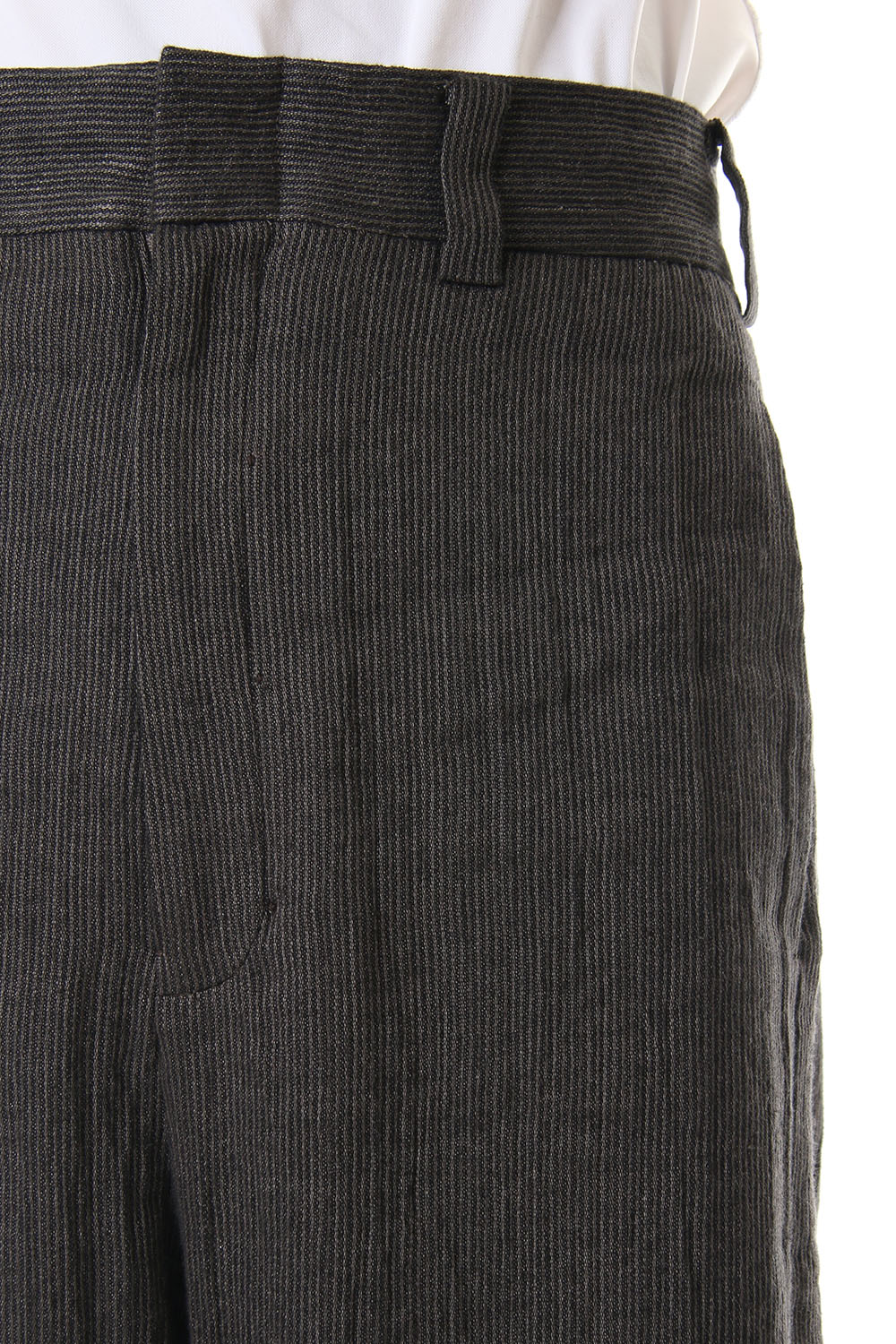 Baggy cropped pants Linen / cotton wash