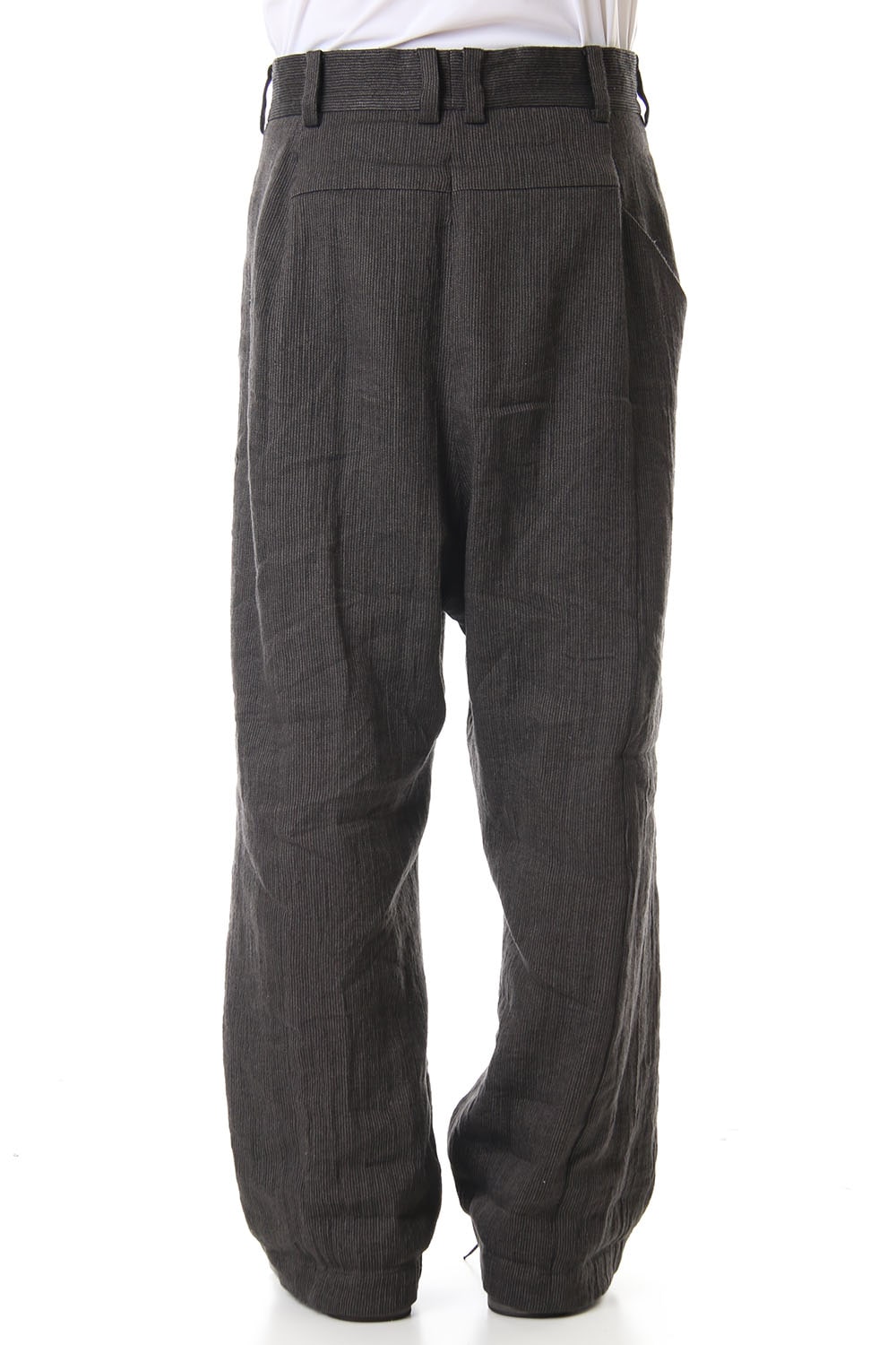 Baggy cropped pants Linen / cotton wash