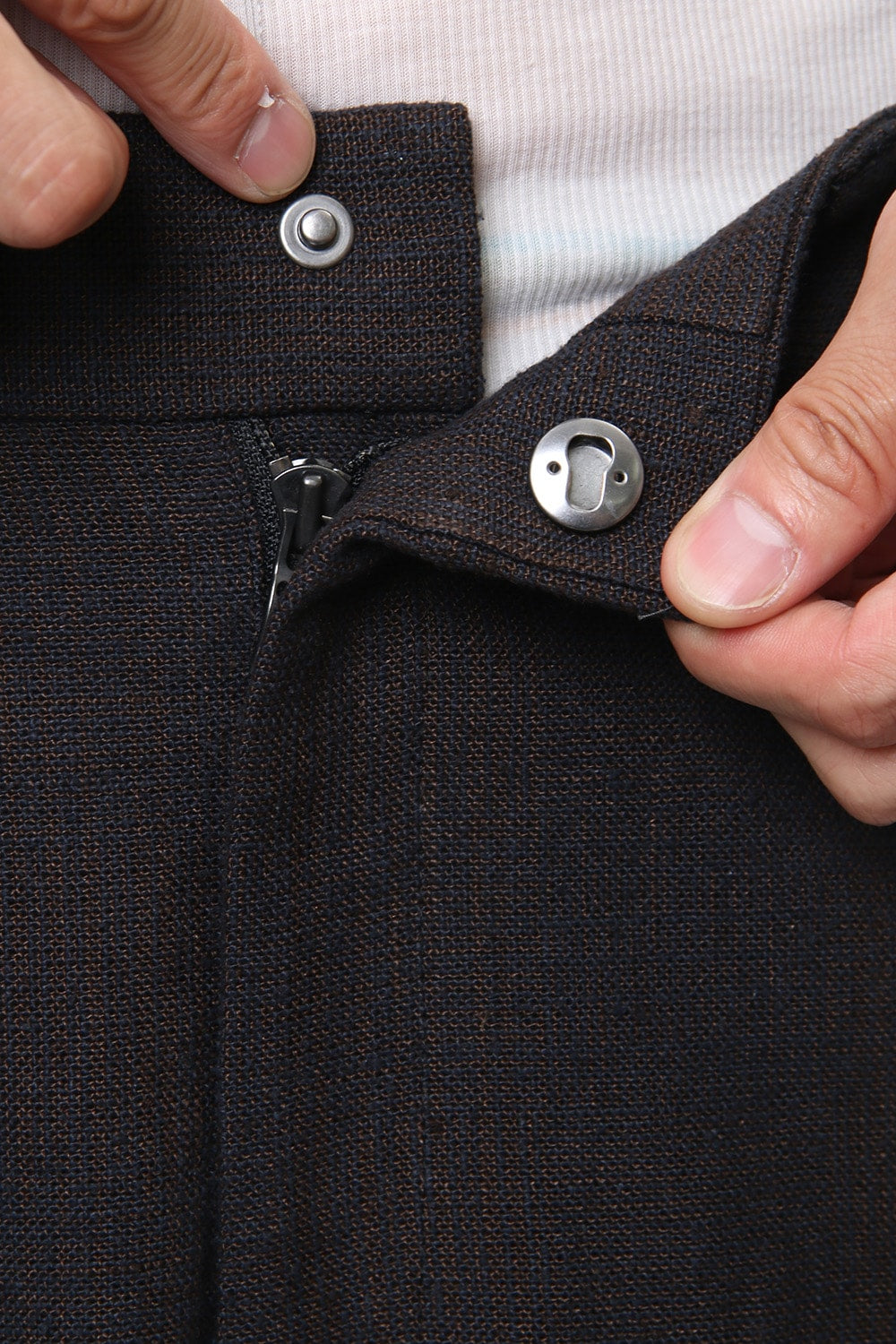 Relax pants   silk / linen check