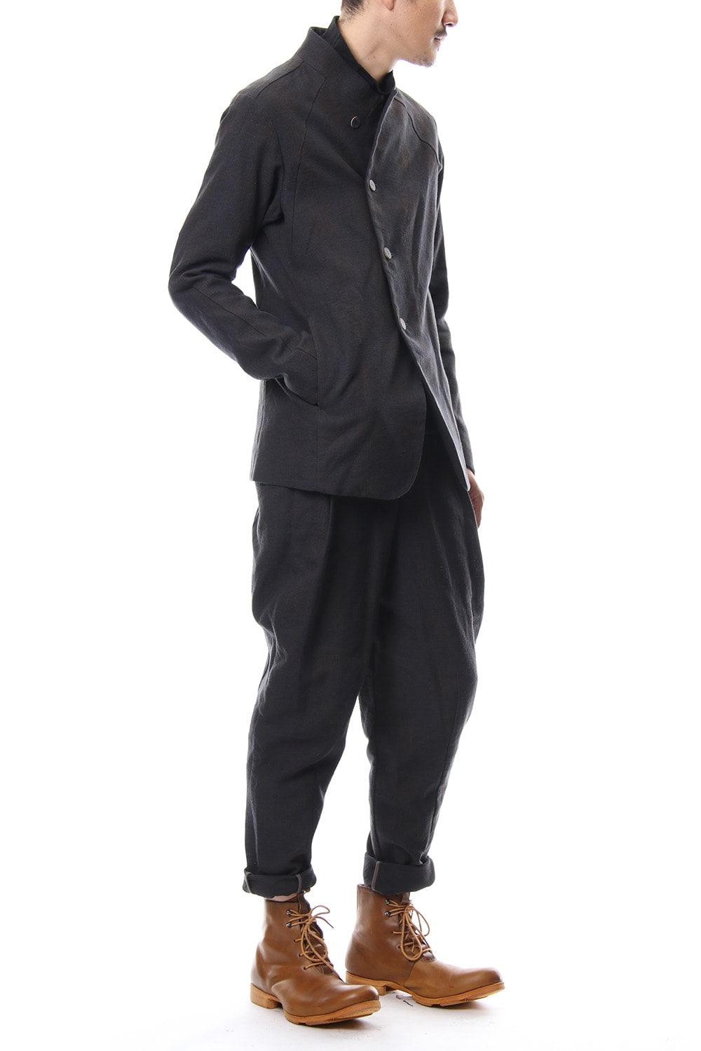 Relax pants   silk / linen check