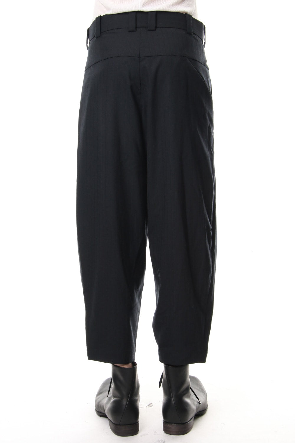 Cropped Pants Wool Super 140's Shadow Stripe