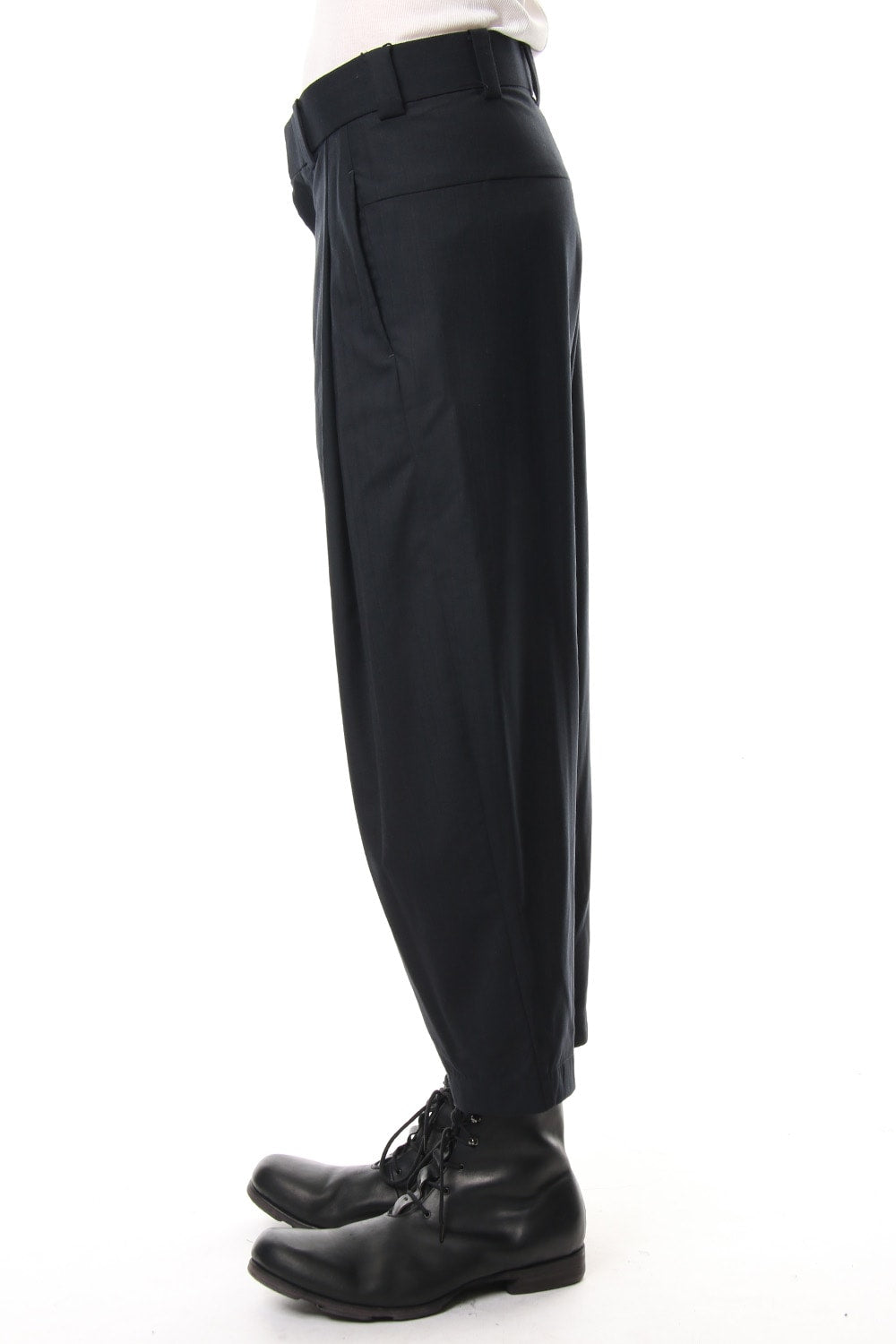 Cropped Pants Wool Super 140's Shadow Stripe