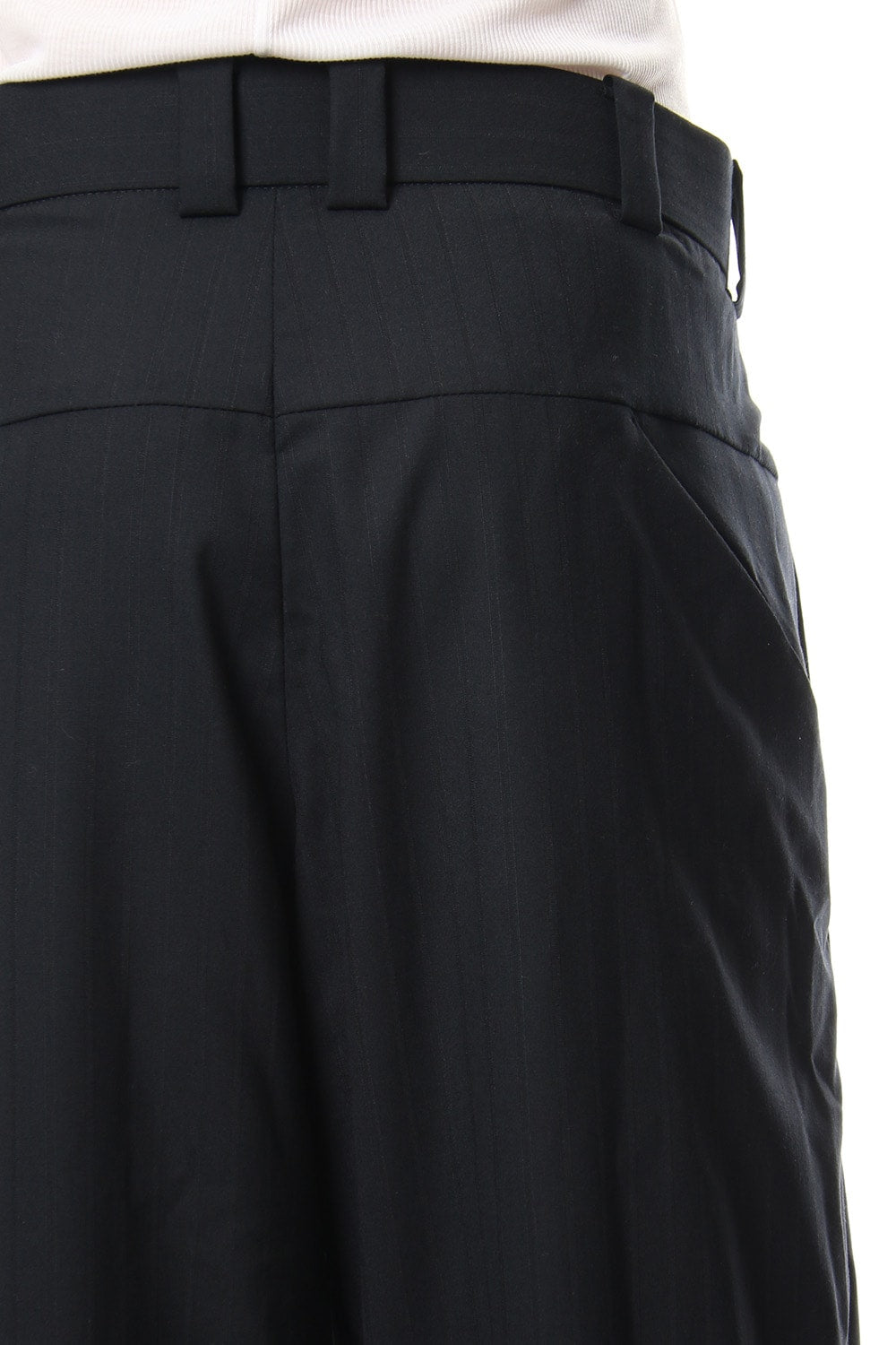 Cropped Pants Wool Super 140's Shadow Stripe