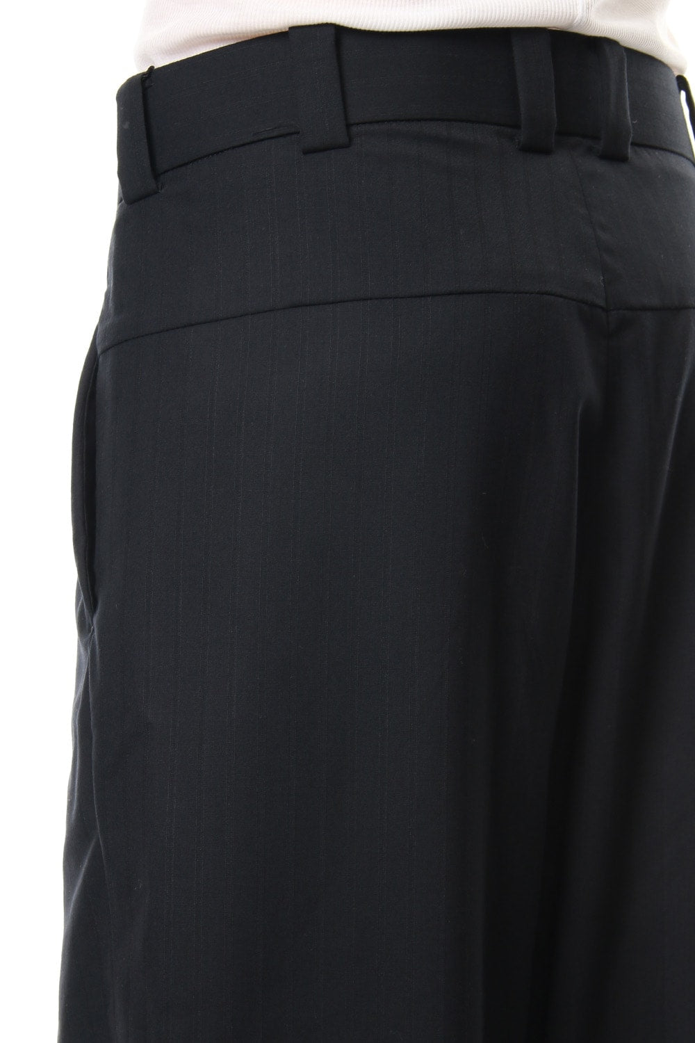 Cropped Pants Wool Super 140's Shadow Stripe