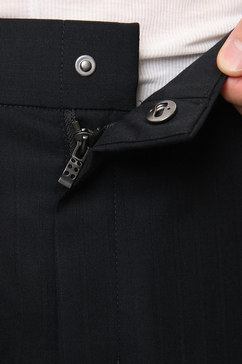 Cropped Pants Wool Super 140's Shadow Stripe