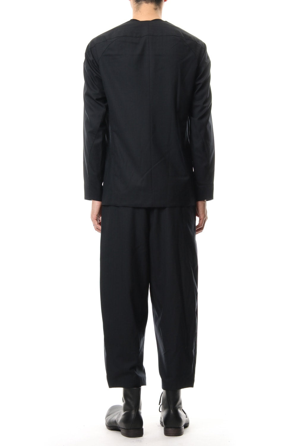 Cropped Pants Wool Super 140's Shadow Stripe