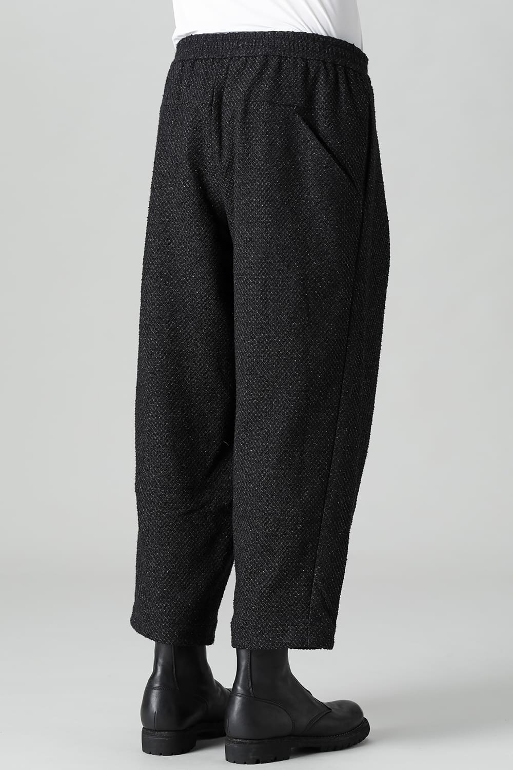 Baggy cropped pants Silk mixed Jacquard