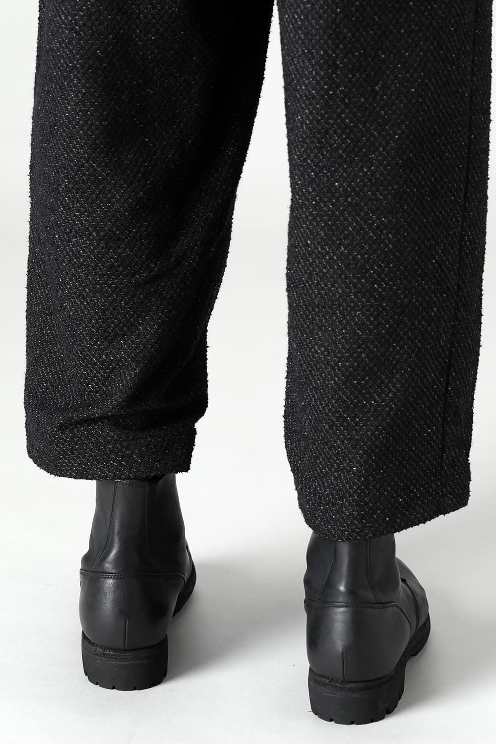 Baggy cropped pants Silk mixed Jacquard