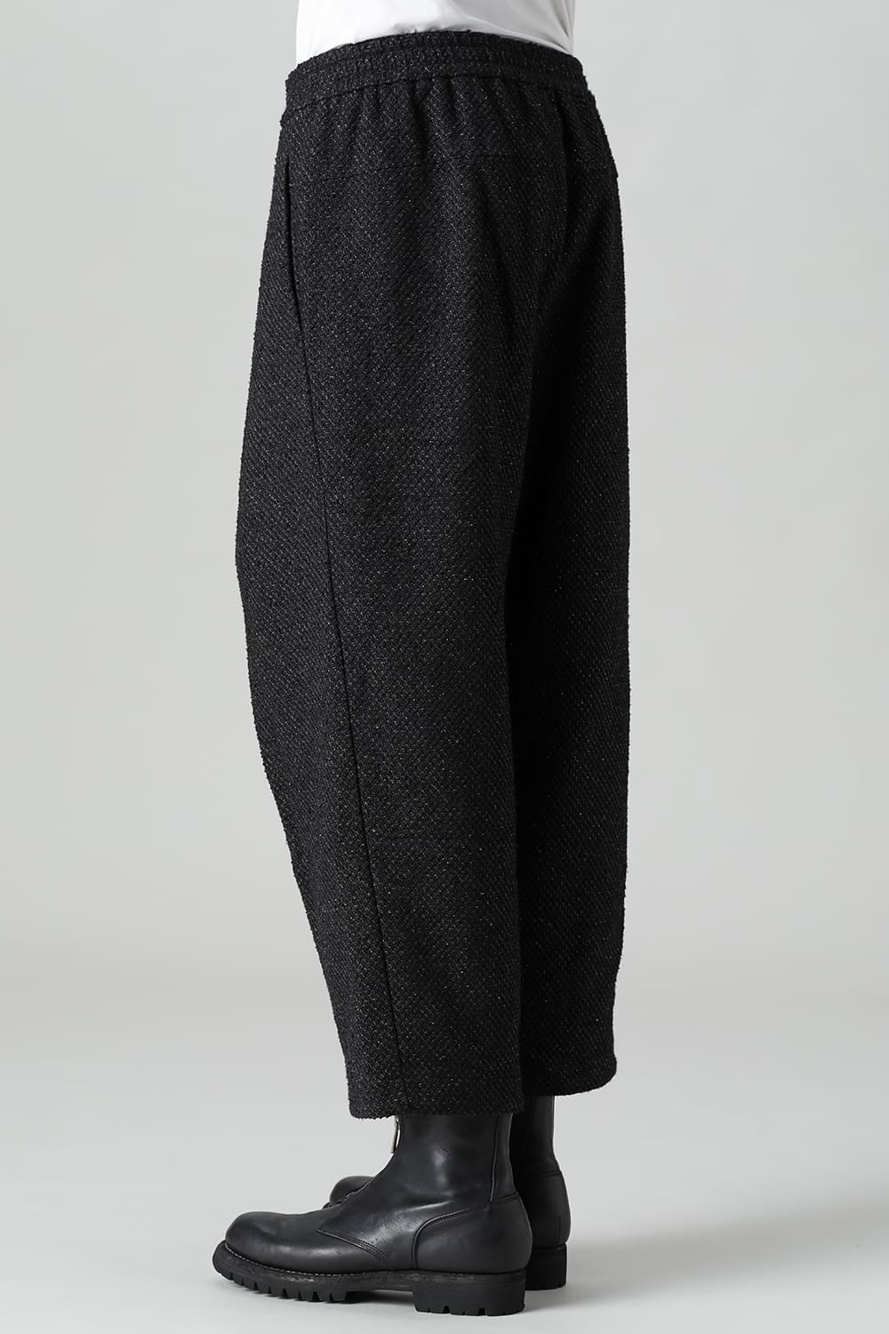 Baggy cropped pants Silk mixed Jacquard