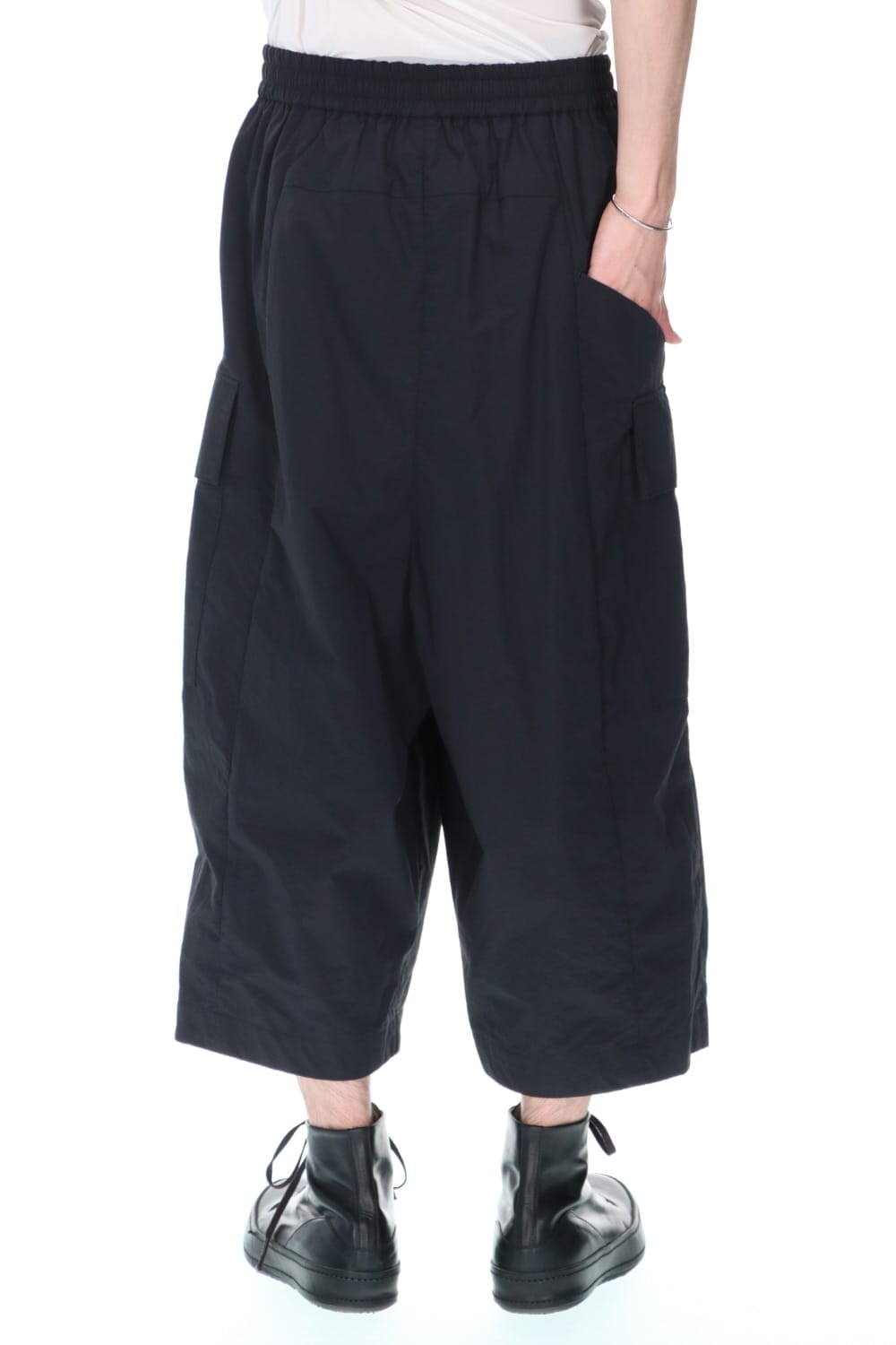 Wide cropped pants shrink cotton nylonsh