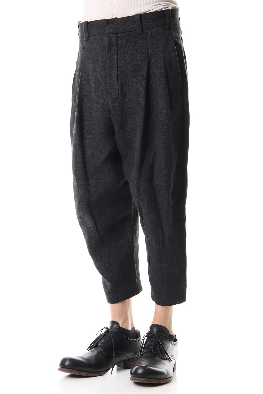 Linen Stripe Cropped Pants