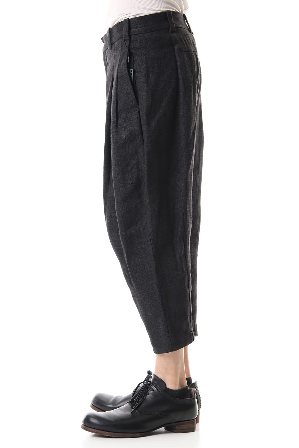 Linen Stripe Cropped Pants