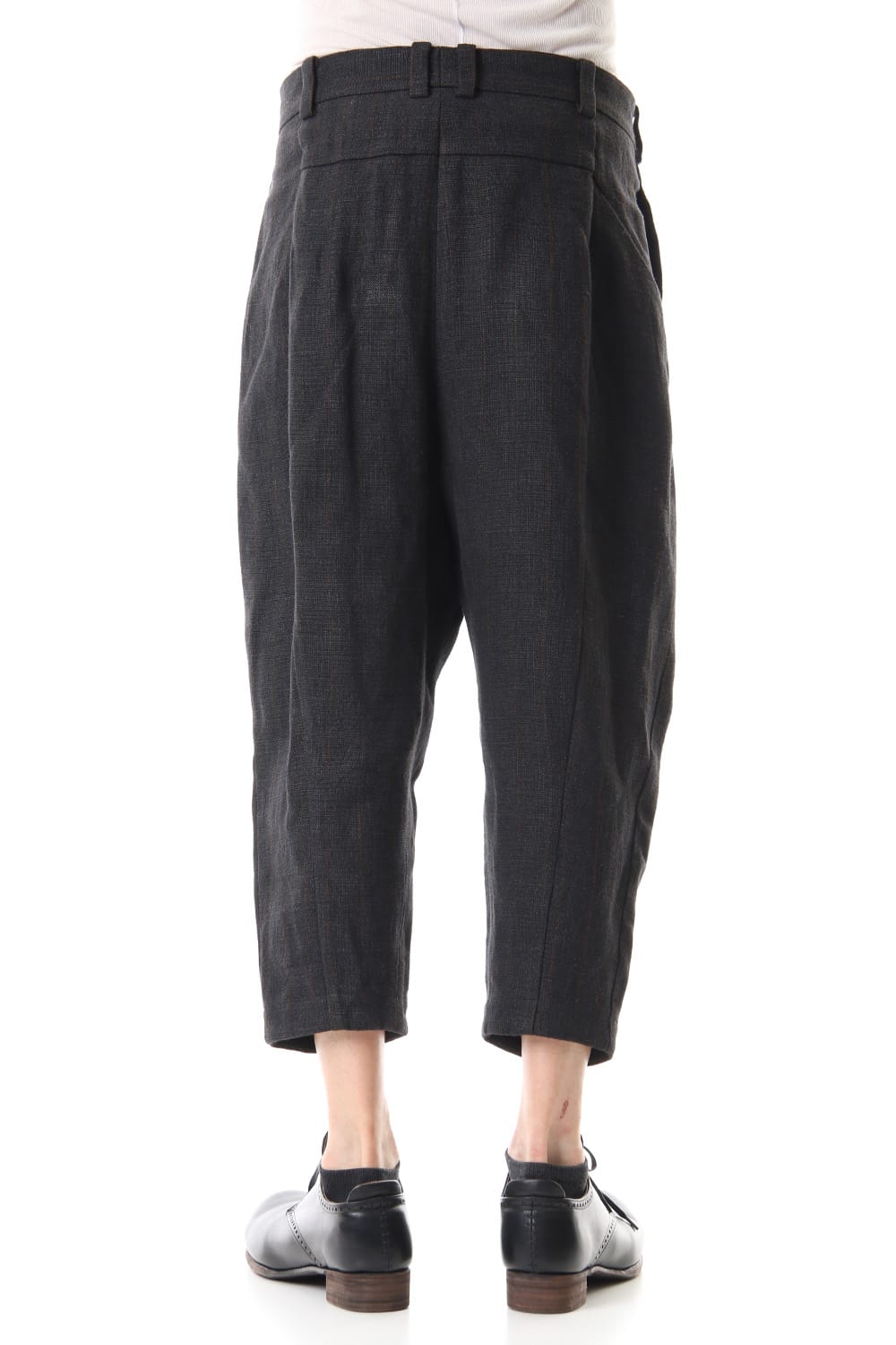 Linen Stripe Cropped Pants