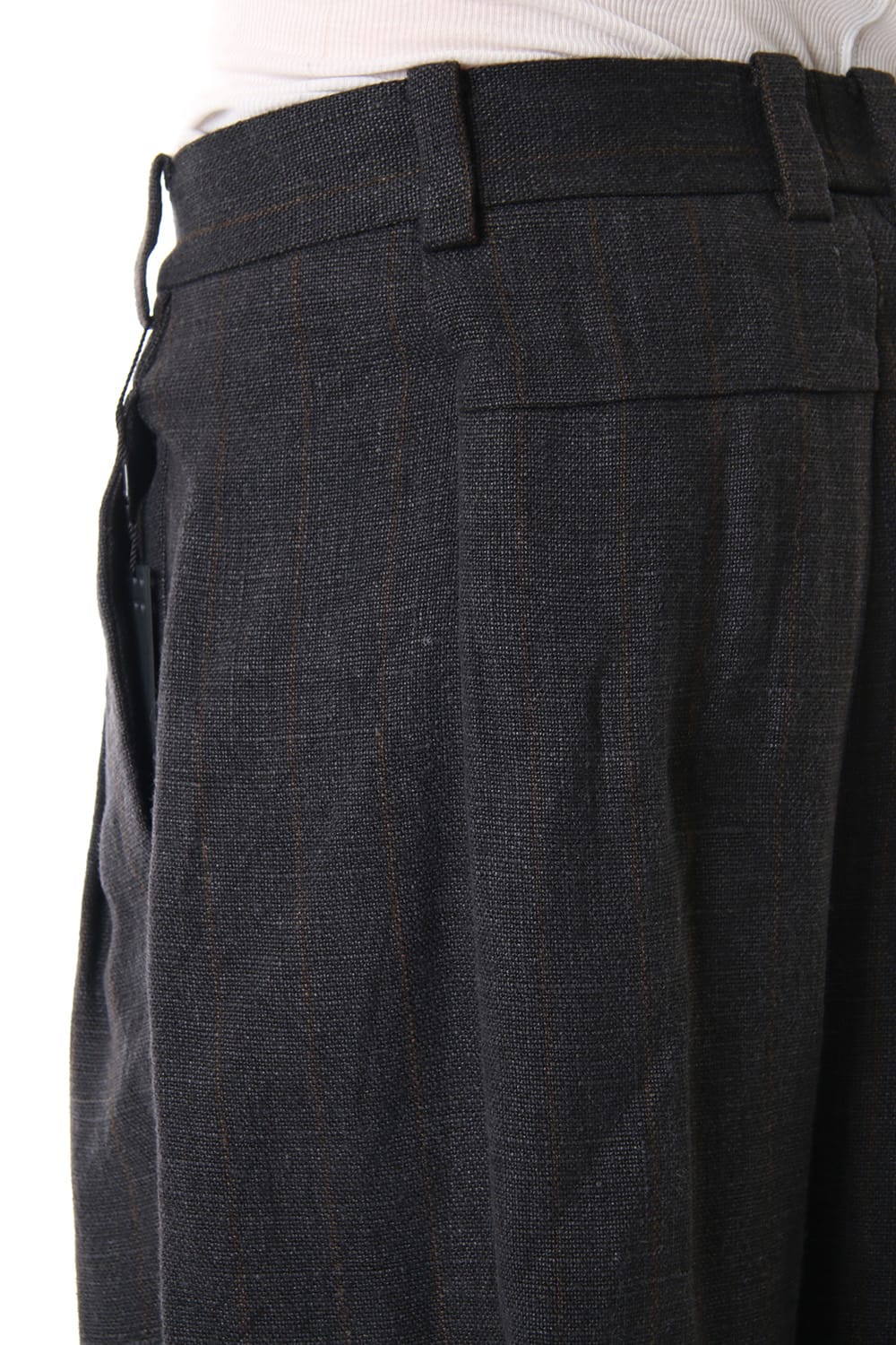 Linen Stripe Cropped Pants