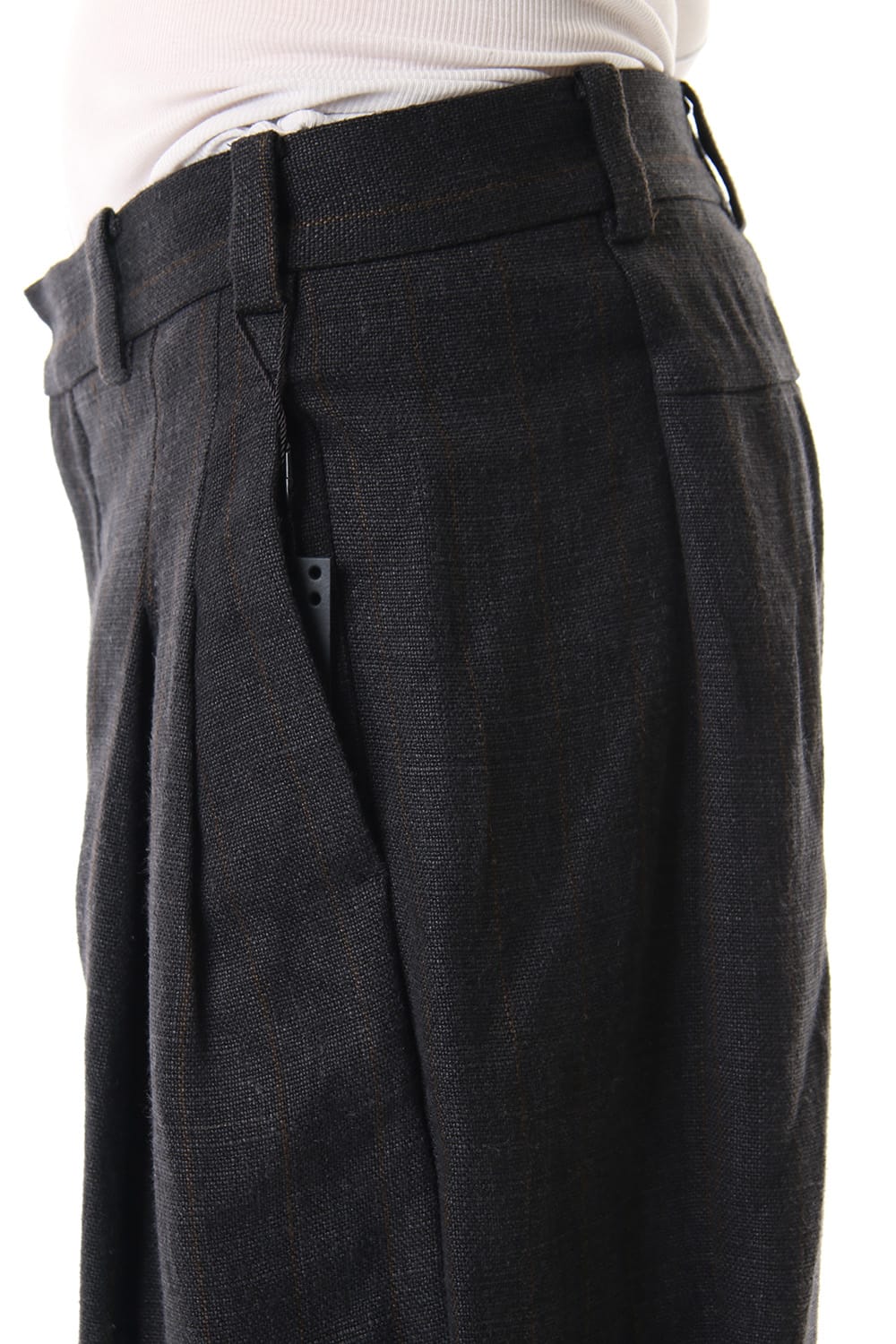 Linen Stripe Cropped Pants