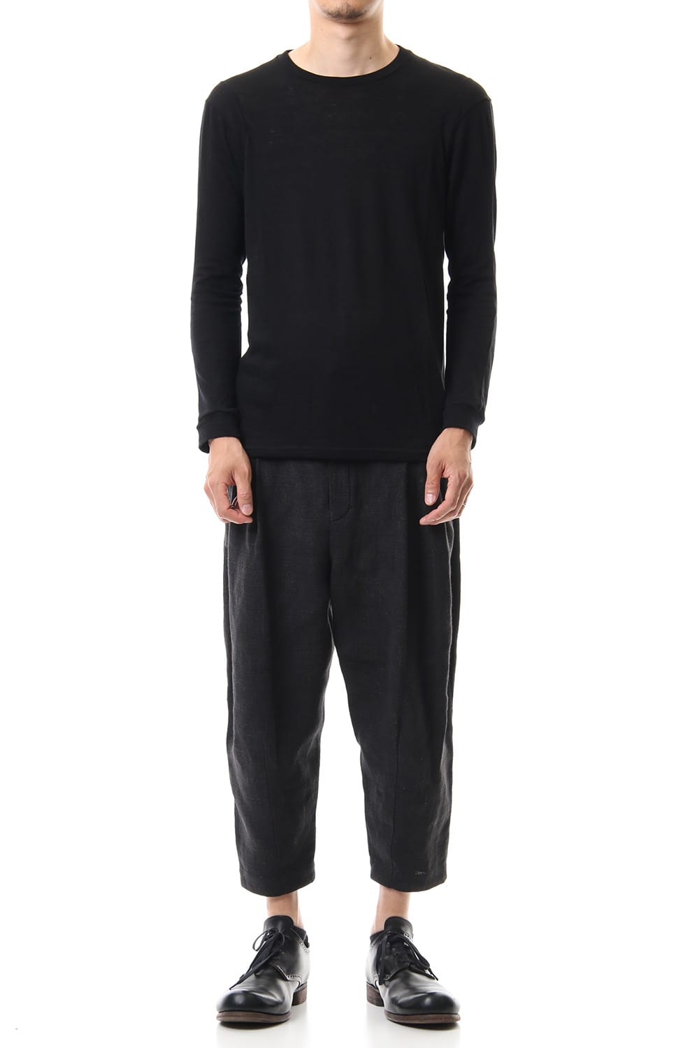 Linen Stripe Cropped Pants