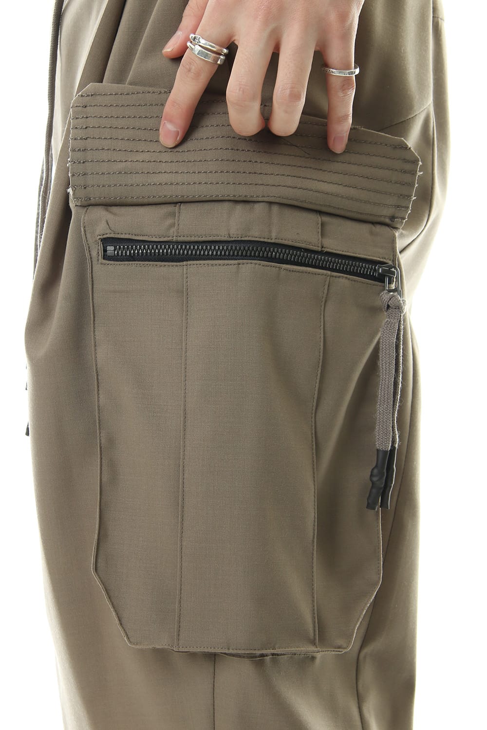 Cargo short pants wool stretch