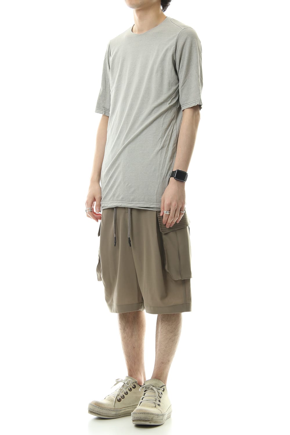 Cargo short pants wool stretch