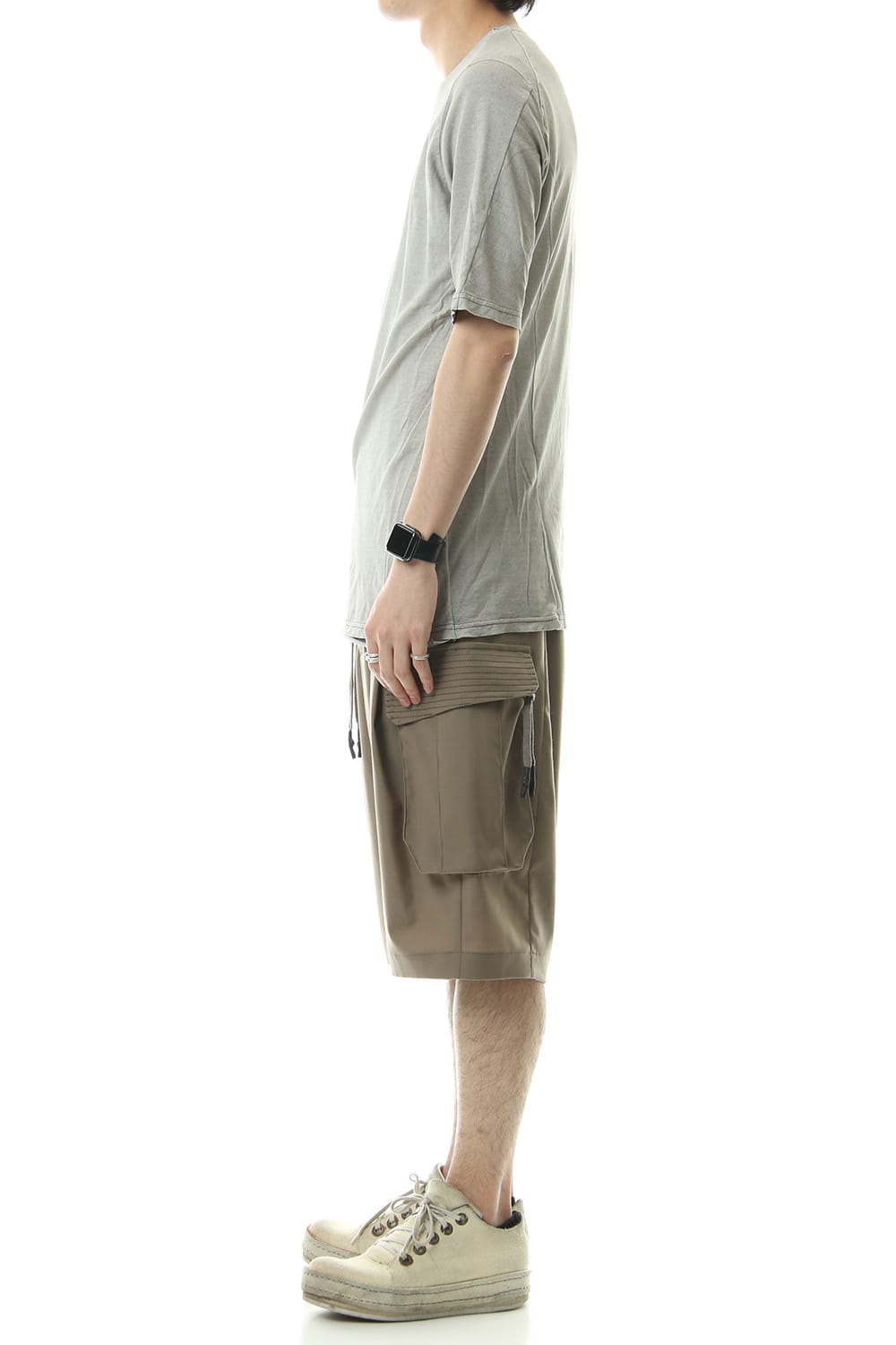 Cargo short pants wool stretch