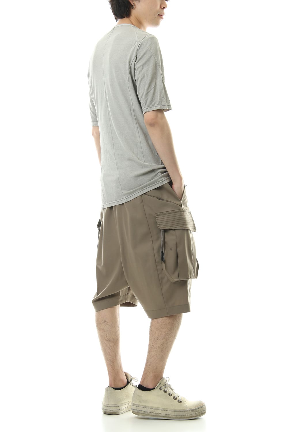 Cargo short pants wool stretch