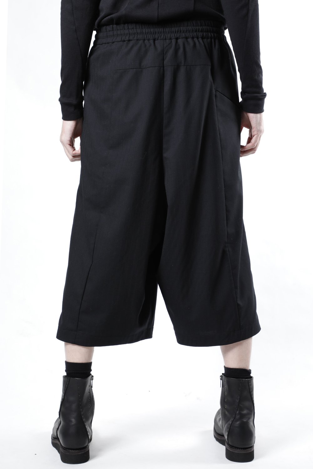 Baggy cropped wool super140’s shadow stripe